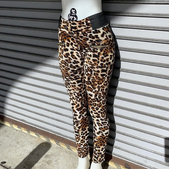 Soho Girls Animal Print Pants One Size Fits All - Picture 3 of 12